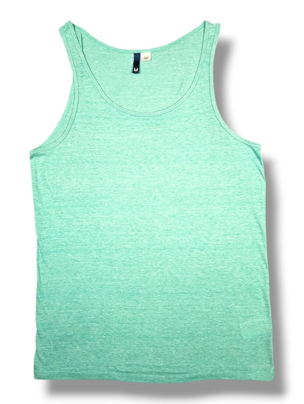 Mint Green Heathered Tank Top Casual Summer Streetwear Beach Basics Gym Medium